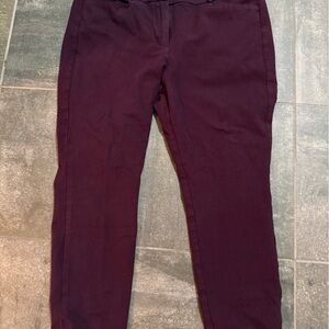 LOFT Plum Straight-Leg Pants